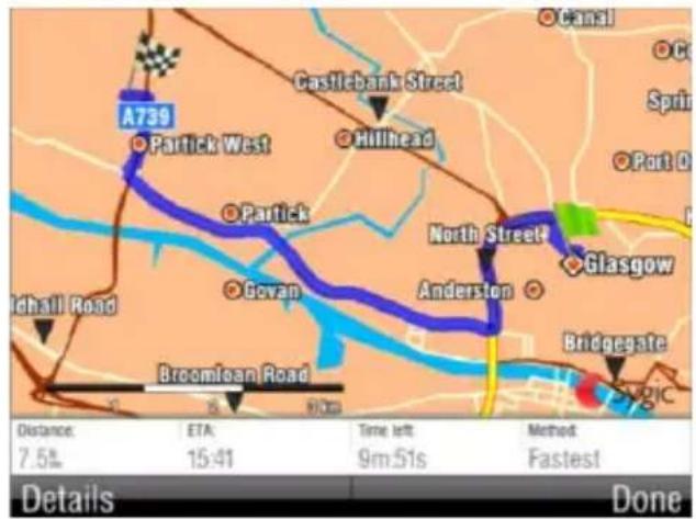 Sygic Fleet Navigation 2D software - Route Menu - 4