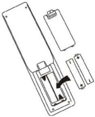 INSIGNIA NS-43D420NA16 - Installing remote control batteries - 2