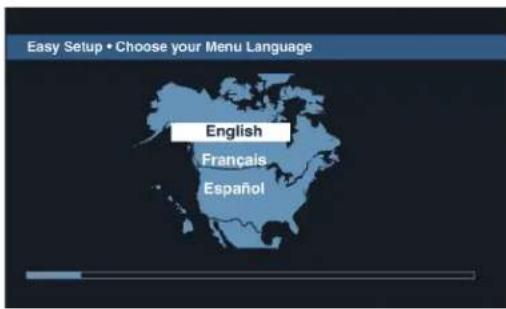 Easy Setup • Choose your Menu Language English Français Español
