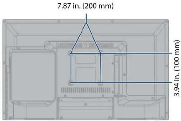 7.87 in. (200 mm) 3.94 in. (100 mm)
