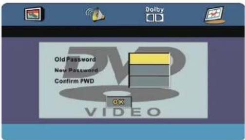 Old Password New Password Confirm PWD OK Dolby VIDEO
