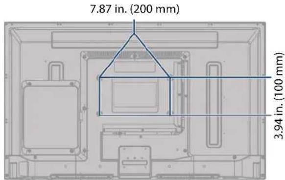 7.87 in. (200 mm) 3.94 in. (100 mm)