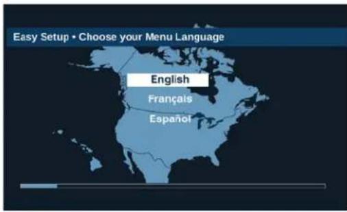 Easy Setup • Choose your Menu Language English Français Español