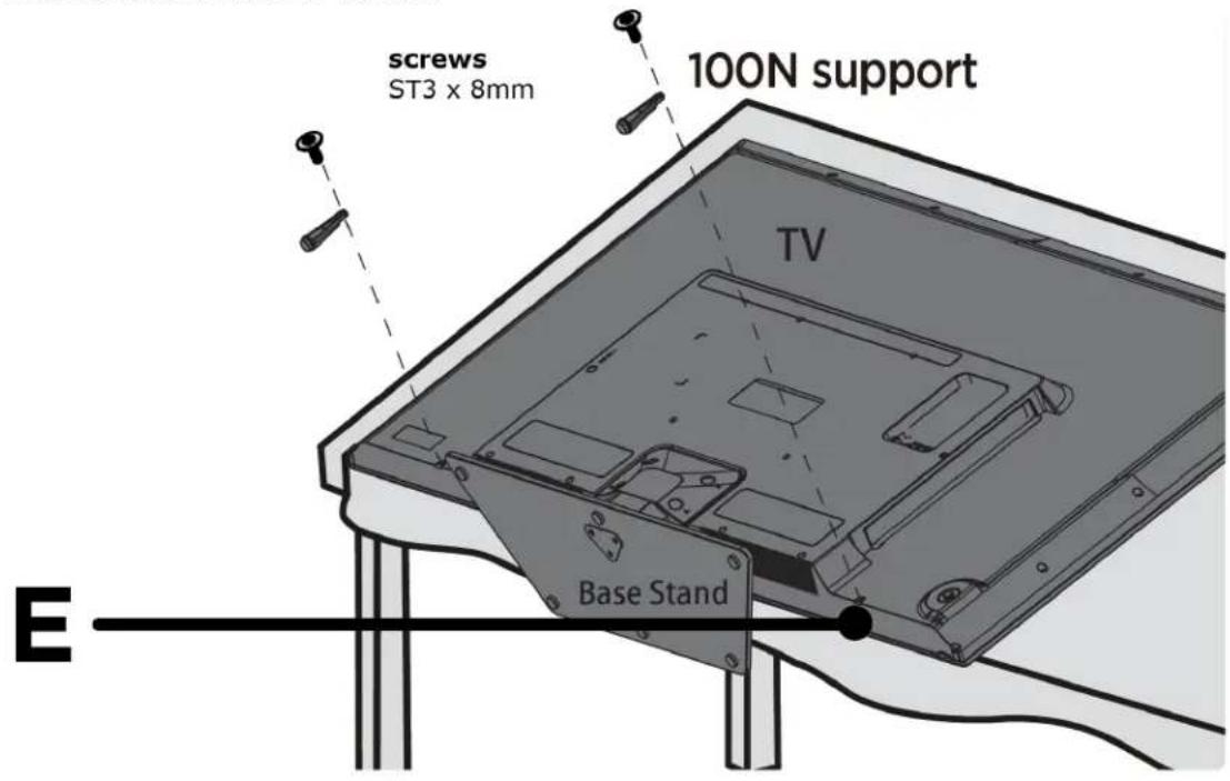 screws ST3 x 8mm 100N support TV Base Stand E