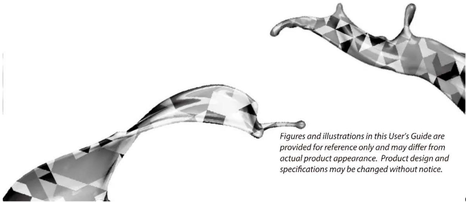 Figures and illustrations in this User's Guide are provided for reference only and may differ from actual product appearance. Product design and specifications may be changed without notice.