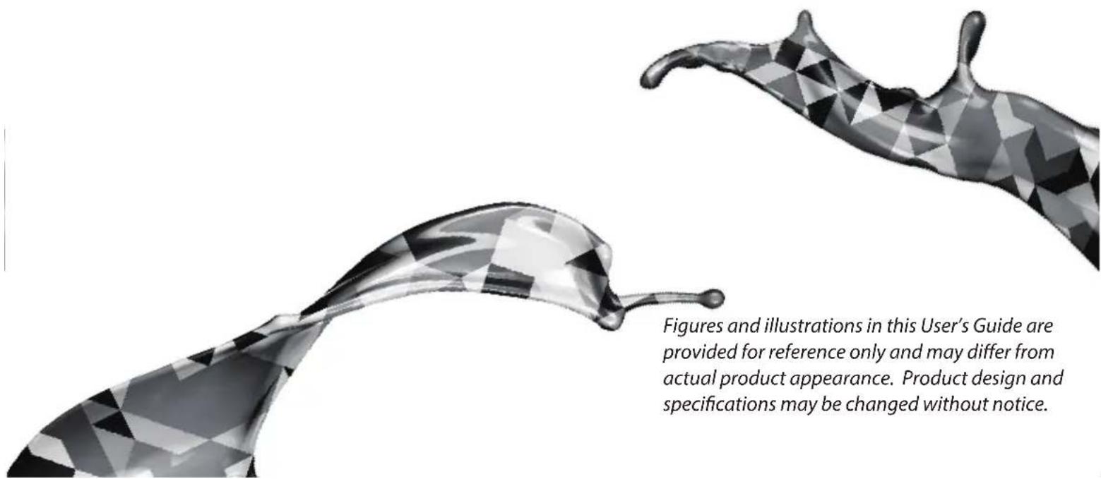 Figures and illustrations in this User's Guide are provided for reference only and may differ from actual product appearance. Product design and specifications may be changed without notice.
