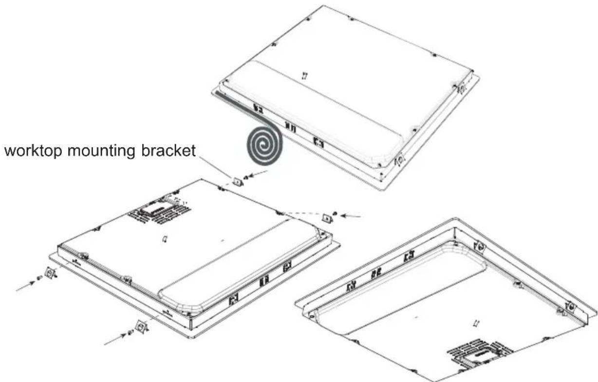 worktop mounting bracket