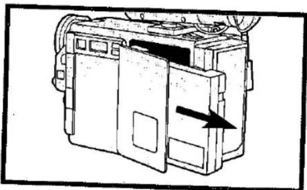 Technical line drawing of a mechanical device with directional arrows indicating movement or force (no text or symbols)