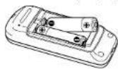 TOSHIBA TDP-S21 - ■ Loading dry-cell batteries into the remote control - 2