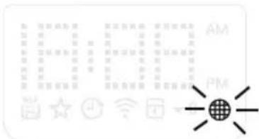 Scanned image of a grid of icons with labels and symbols, including AM, PM, and Wi-Fi icons.