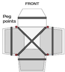 FRONT Peg points