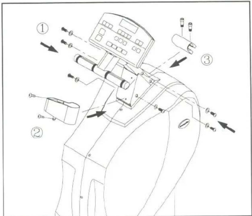Technical diagram of a device with numbered parts and directional arrows indicating assembly or operation.