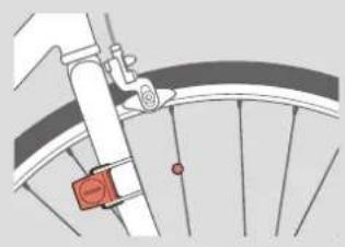 Cateye Urban CC-VT240W - Mount the speed sensor - 1