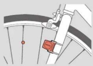 Cateye Urban CC-VT240W - Mount the speed sensor - 2