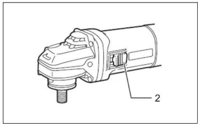 Technical diagram of a mechanical device with labeled component '2'