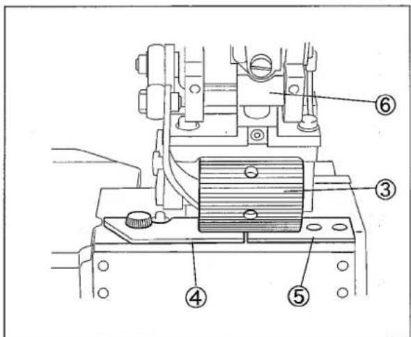 Technical diagram of a mechanical assembly with numbered components labeled ③, ④, ⑤, and ⑥.