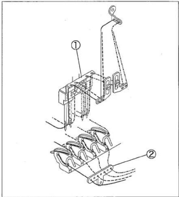 Technical diagram of a mechanical assembly with labeled parts, showing structural components and connections.
