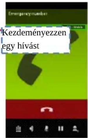 Emergency number Kezdeményezzen egy hívást