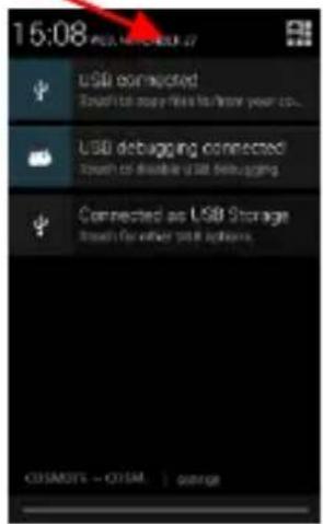 15:08 USB connected Touch to map files from your co... USB debugging connected Touch to disable USB debugging Connected as USB Storage Touch for other user accounts. CISAKTS - COSM. | average