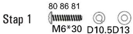 Stap 1 80 86 81 M6*30 D10.5D13