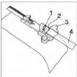 Technical diagram of a mechanical assembly with numbered components