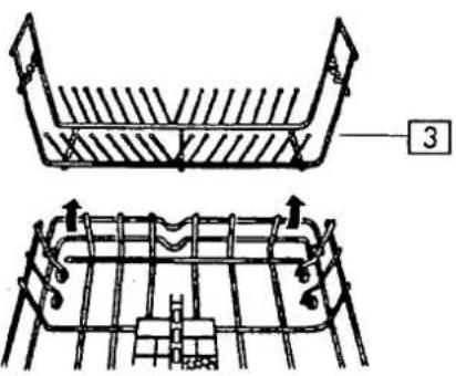 Technical diagram showing two views of a container or structure with labeled component '3'