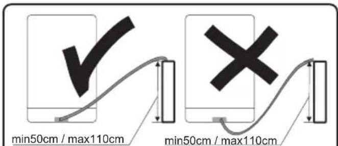 min50cm / max110cm min50cm / max110cm