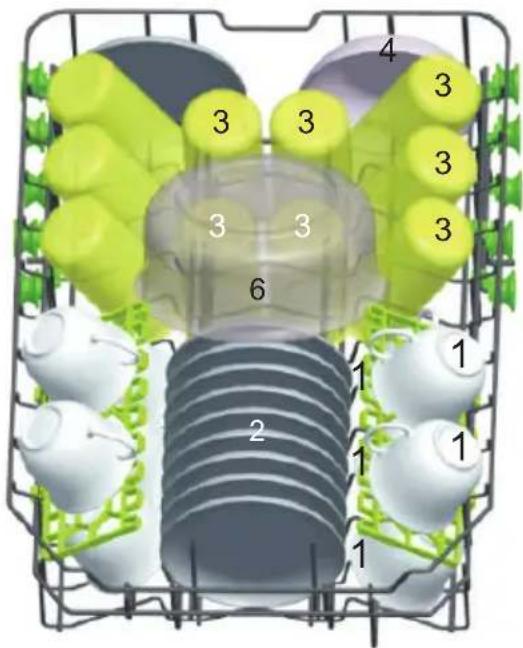 Diagram of a medical device with numbered components and color-coded sections, likely for anatomical or lab equipment reference.