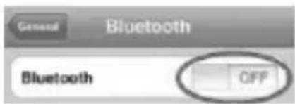 General Bluetooth Bluetooth OFF