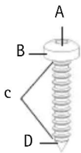 A B c D