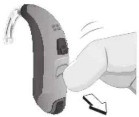 Sonic BL80 MN Bliss - Remove the old battery from your Bliss BTE: - 1