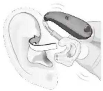 Sonic BL80 MN Bliss - Putting On Your Hearing Instrument – Earhook - 2