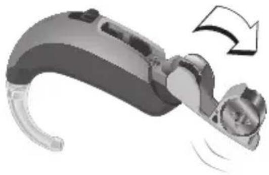 Sonic BL80 MN Bliss - Remove the old battery from your Bliss BTE: - 2