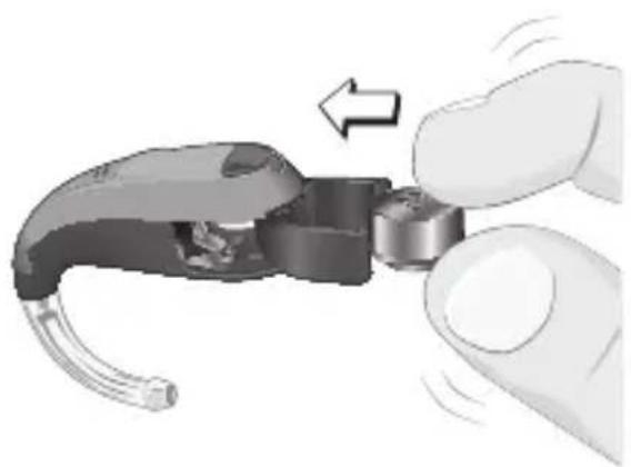 Sonic BL100 MN Bliss - Insert a new battery into your Bliss miniBTE: - 2