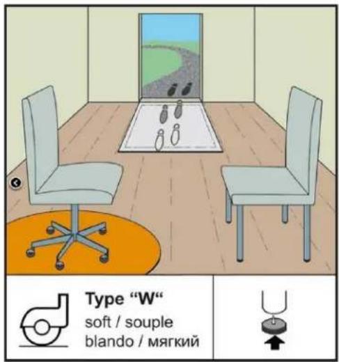 Type "W" soft / souple blando / мягki ↑