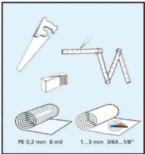 PE 0,2 mm 8 mil 1...3 mm 3/64...1/8"