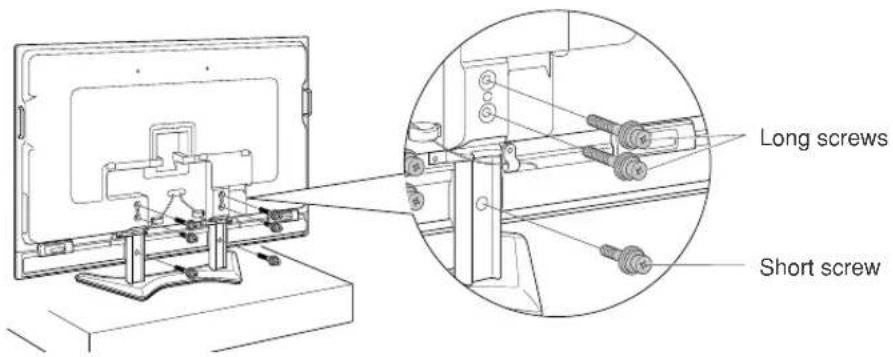 Long screws Short screw