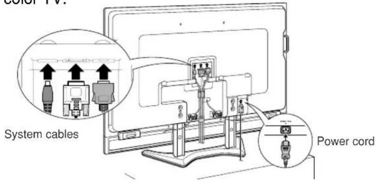 System cables Power cord