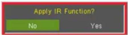 Apply IR Function? No Yes