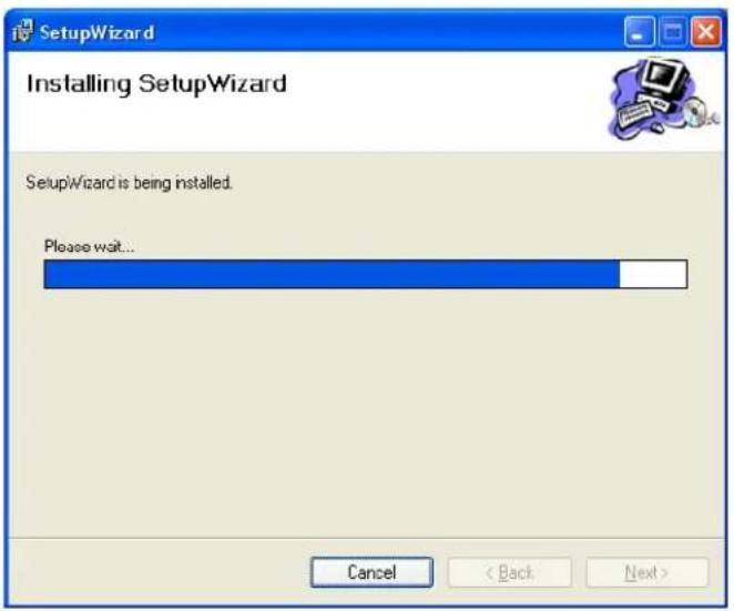 SetupWizard Installing SetupWizard SetupWizard is being installed. Please wait... Cancel < Back Next >
