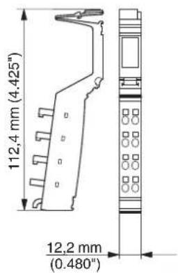 112,4 mm (4.425") 12,2 mm (0.480)
