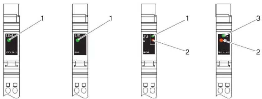 Phoenix IB IL 24 PWR IN/F-D-PAC - Indicators on power and segment terminals - 1