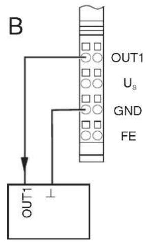 B OUT1 Us GND FE OUT1