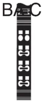 B C