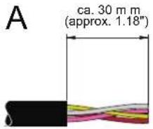 A ca. 30 m m (approx. 1.18"