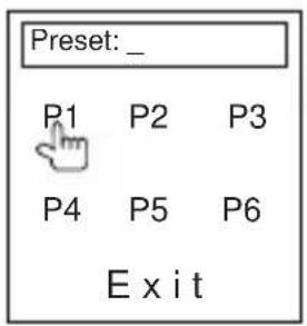 Preset: _ P1 P2 P3 P4 P5 P6 Exit