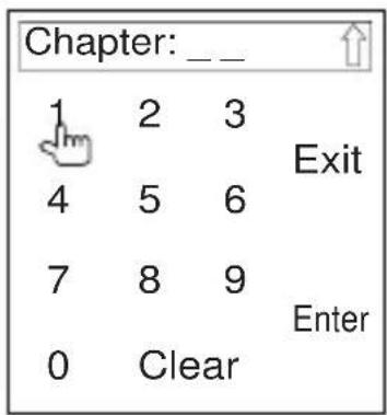 Chapter: ____ 1 2 3 4 5 6 7 8 9 0 Clear Exit Enter