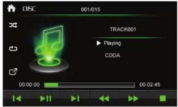 DISC 001/015 TRACK001 Playing CDDA 00:00:00 00:02:45