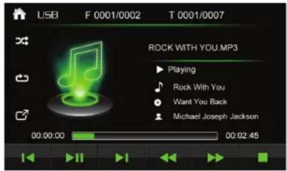 USB F 0001/0002 T 0001/0007 ROCK WITH YOU.MP3 Playing Rock With You Want You Back Michael Joseph Jackson 00:00:00 00:02:45