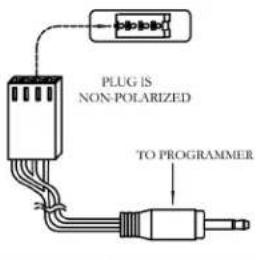 PLUG IS NON-POLARIZED TO PROGRAMMER